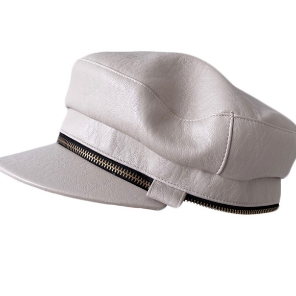 New Minimalist Vegan PU Leather Zipper detachable beret painters All season - Picture 15 of 16